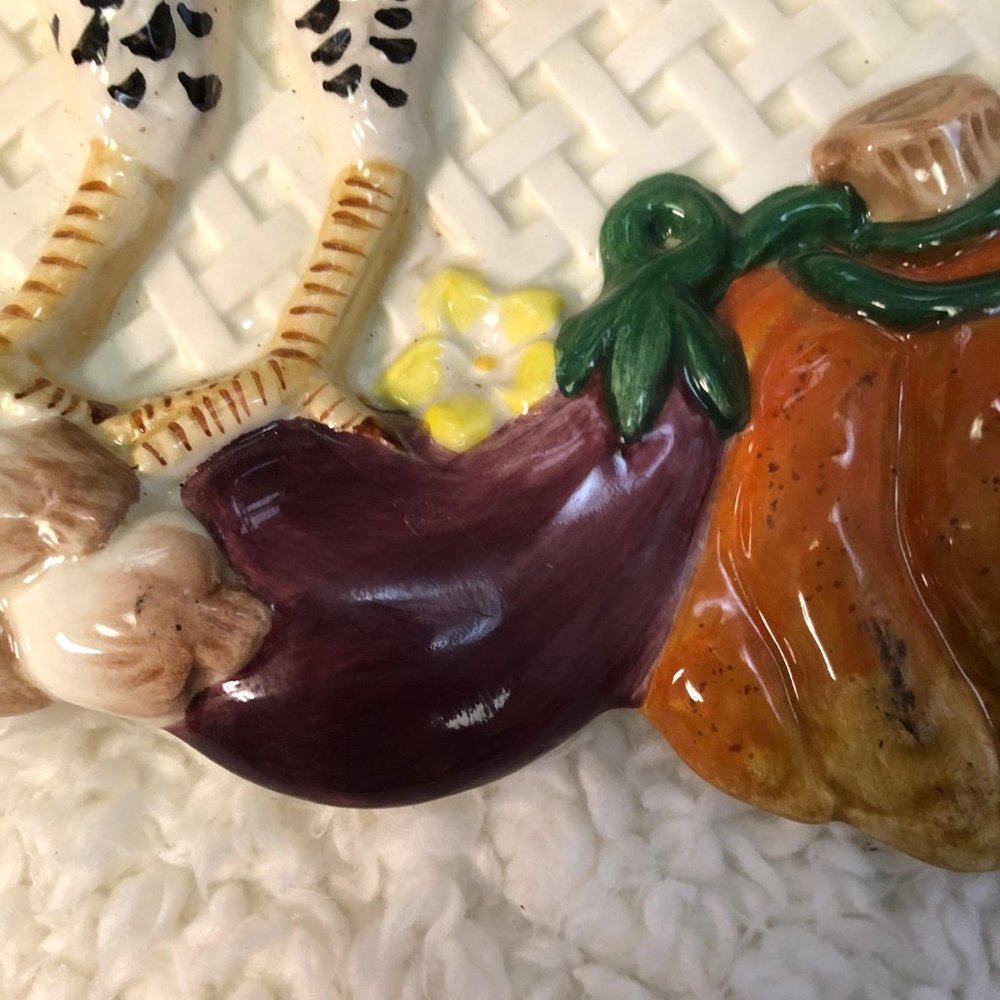 Vintage Fitz And Floyd Classic Rooster Wall Hanging, Plate - Picture 3 of 3
